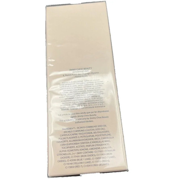 Jimmy Choo Logo Seduction Collection Full Coverage Satin Lip Color - Red Carpet - Picture 7 of 8